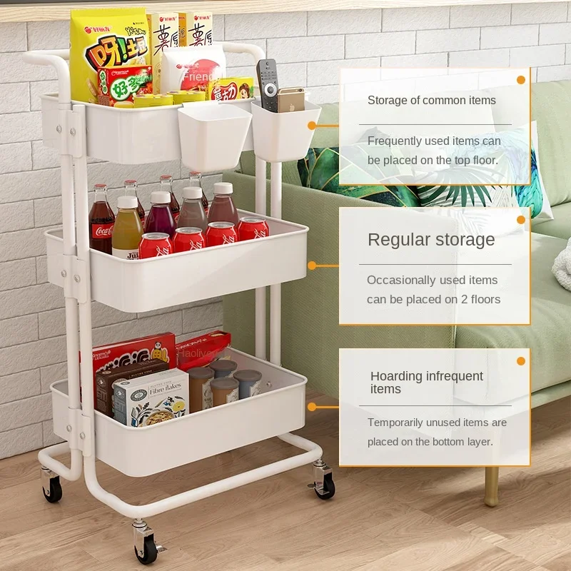 Small-cart-storage-rack-bedroom-with-wheeled-storage-rack-multi-level ...