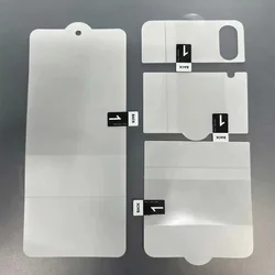 Full Coverage Soft Hydrogel Screen Protector - HD Clear TPU Cover - Samsung Z Flip 4 (4 in 1)