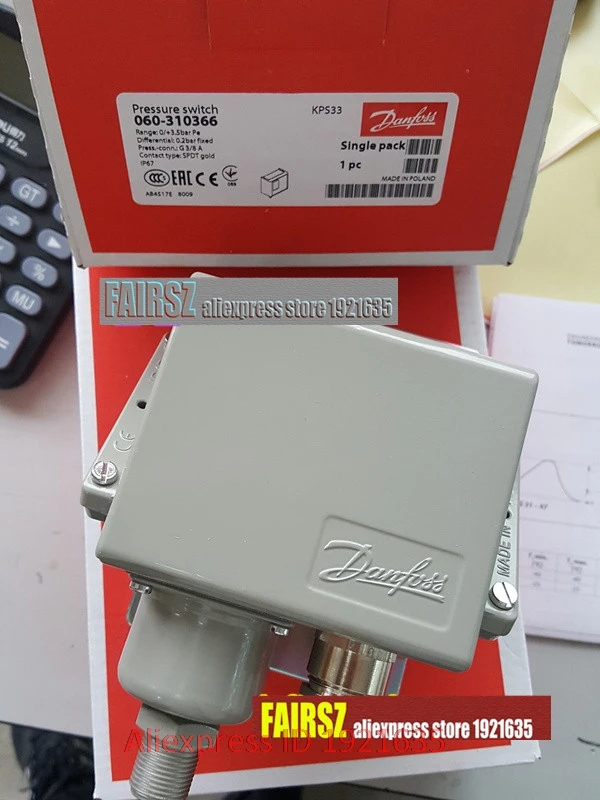 Original DAN.FOSS pressure switch KPS33 060-311066 new in stock FAIRSZ STORE