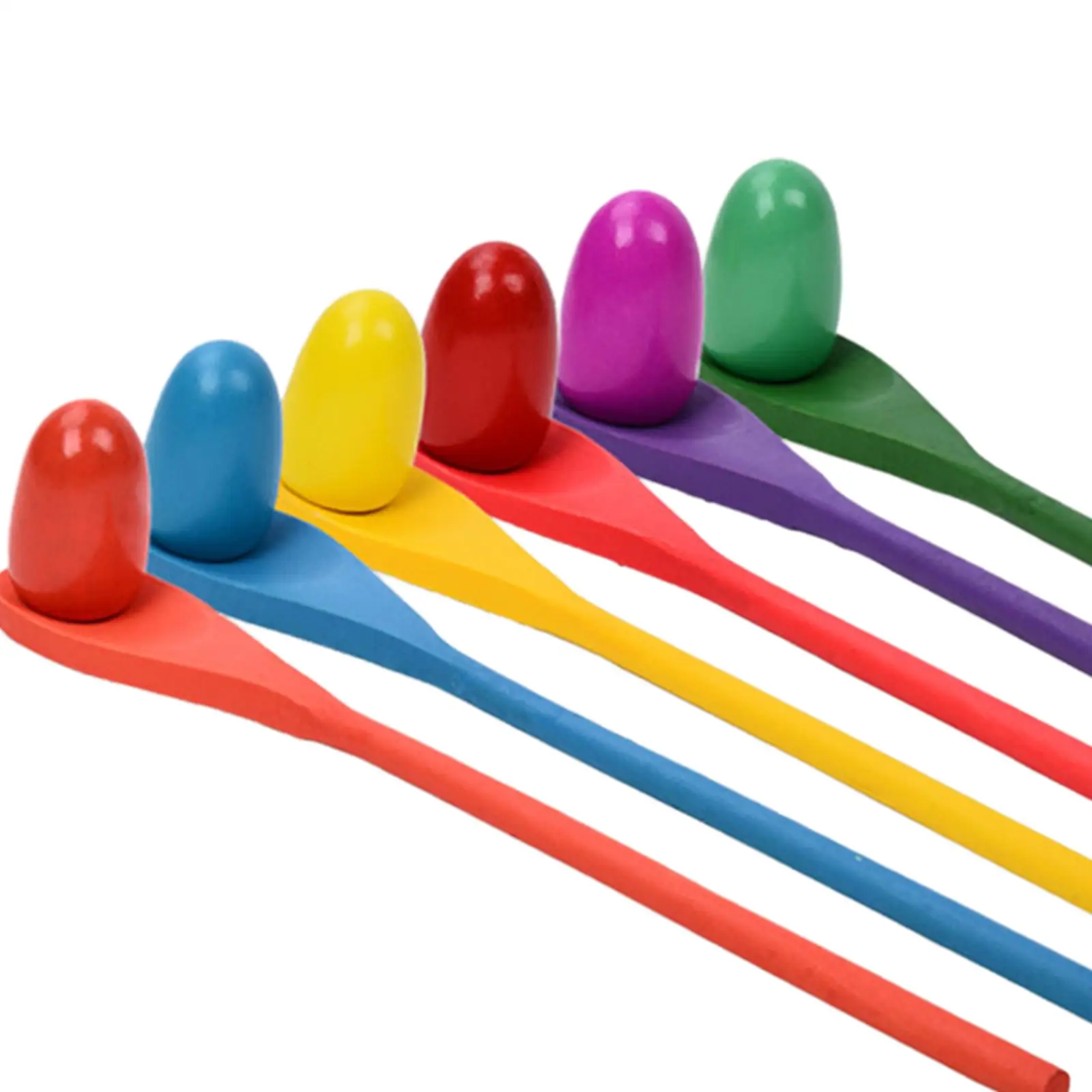 6Pcs Egg and Spoon Race Game Set Party Favors Toys for Holiday Lawn Adults
