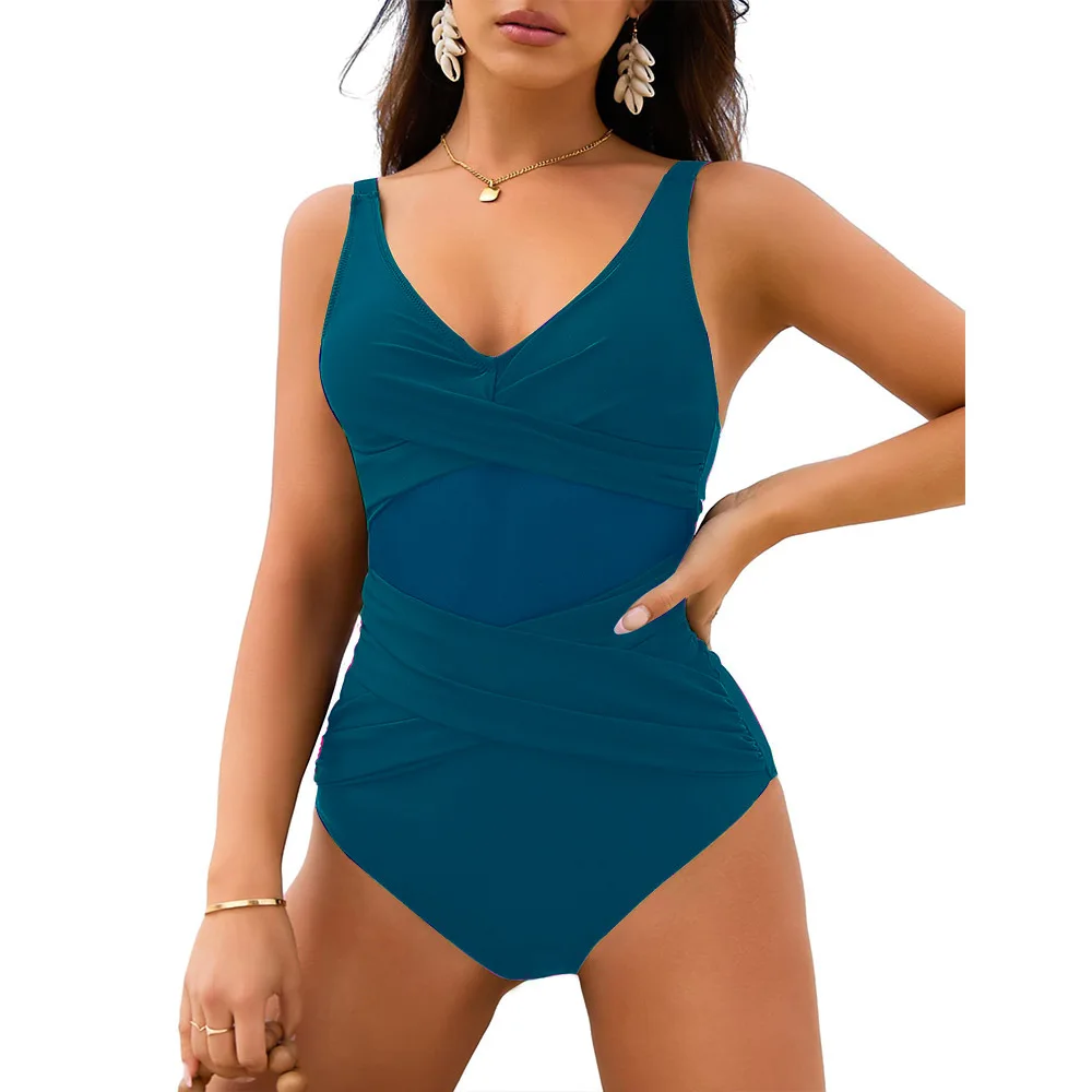 2024 Tummy Control Push Up One Piece Swimsuit Women