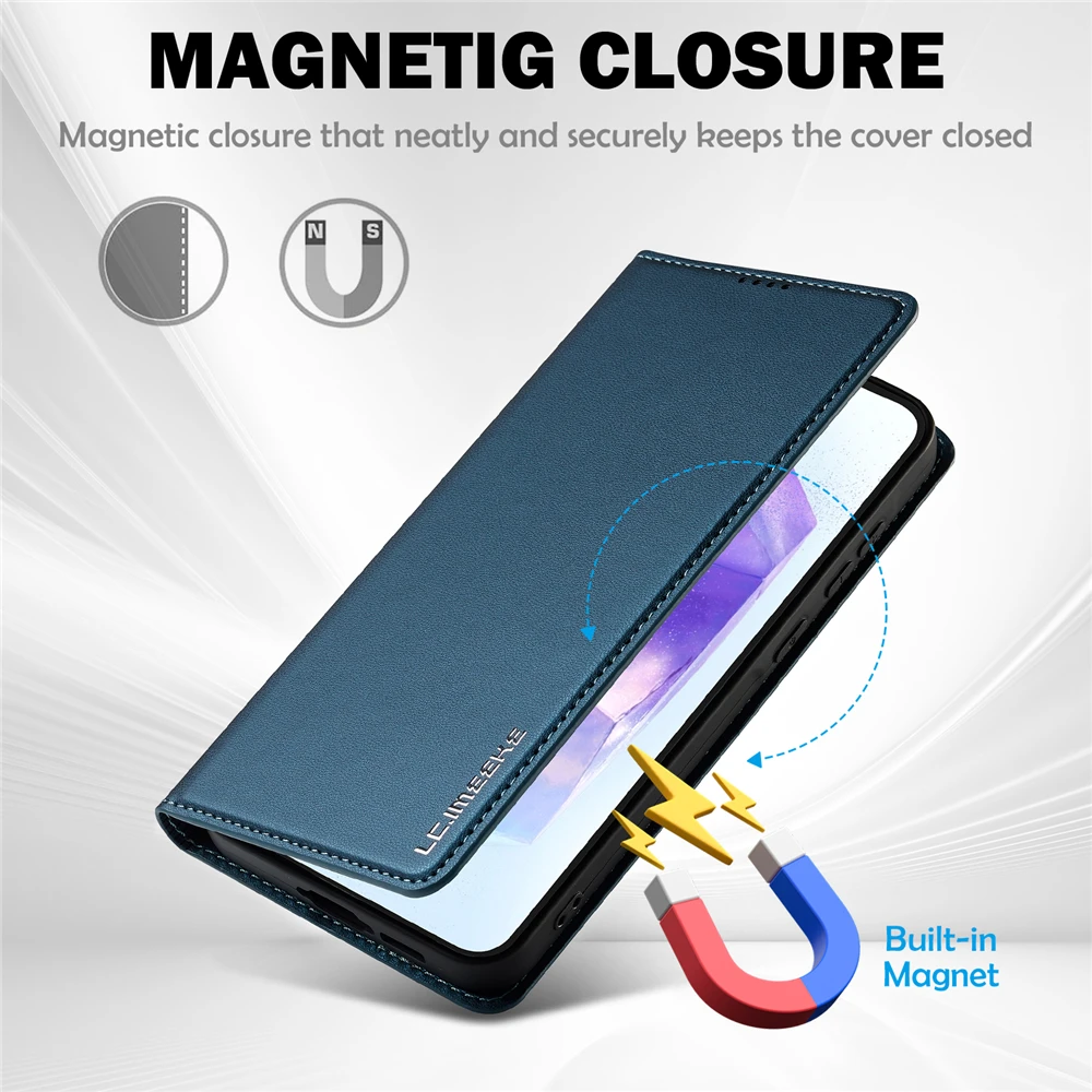 Leather Wallet Case for Samsung S25 Edge S24 FE S23 Ultra S22 Plus S21 S20FE Mobile Phone Protective phone case leather phone case leather wallet case leather case