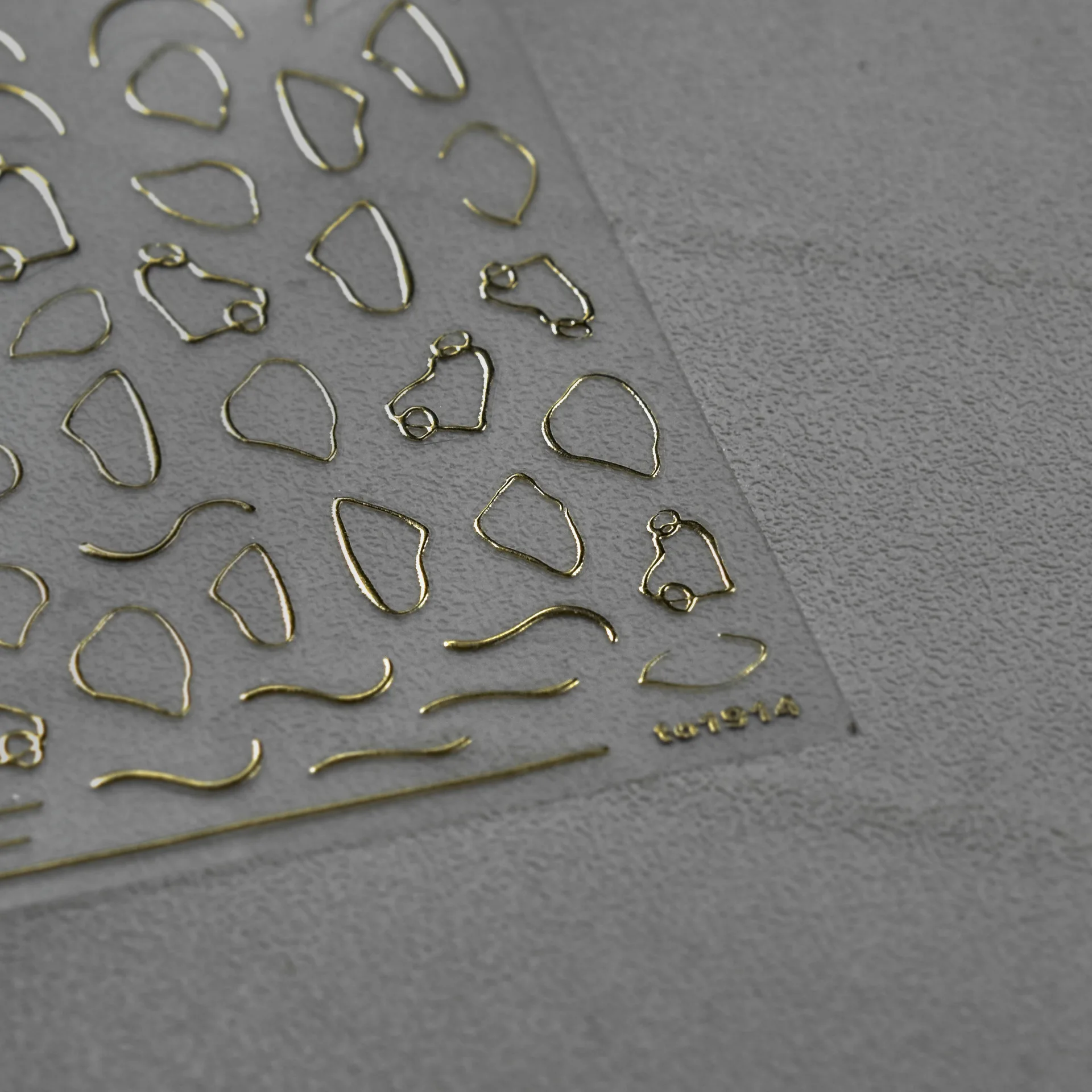 

Bronzing Gold Shape Nail Stickers Designer Gold Silver Photo Frame Embossed Nail Art Decoration Manicure Japanese Decals Slider