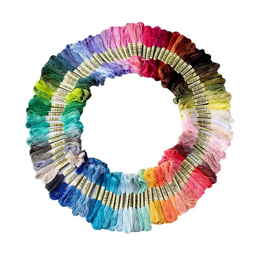 Rainbow Embroidery Floss 200/150/100/50/25 Cross Stitch Polyester