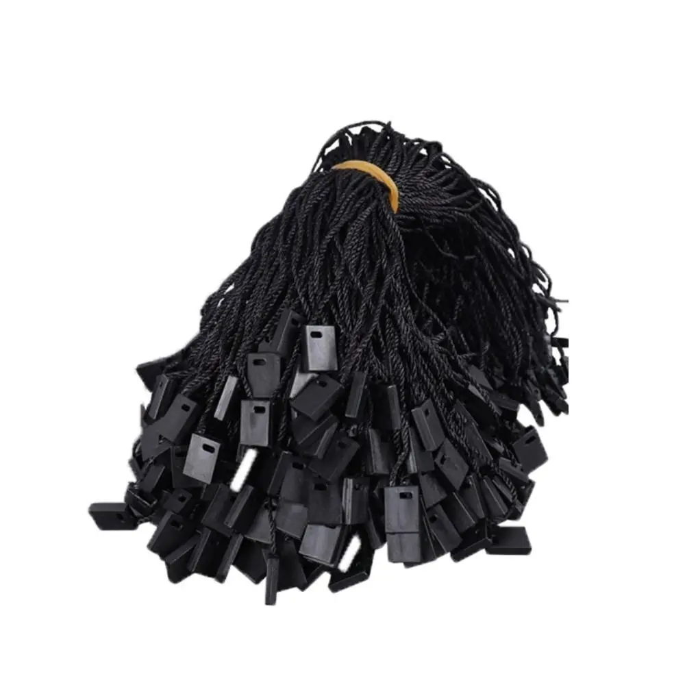 1000개 카드 로프 폴리에스터 태그 로프 일회용 흰색/검은색 라벨 로프 18CM 행태그 고정용 봉제