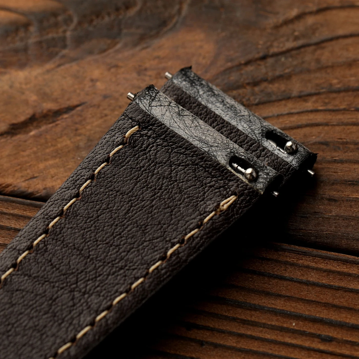 Premium Handmade Italian Waxed Leather Strap - Retro Style in Soft Cowhide革