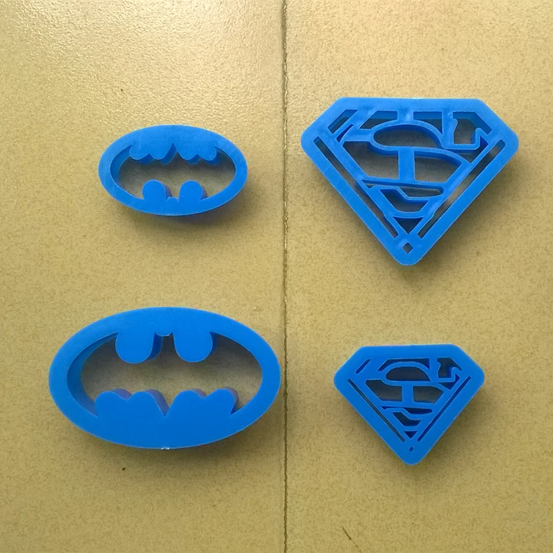 Cookie Cutter Cookie Mould Cookie Printing Mold Pastry Cutter Food Grade Plastic Pastry Molds Set Cookie Cutter Cookie Stamp Molds Super Series Kitchen Accessories 4Pcs