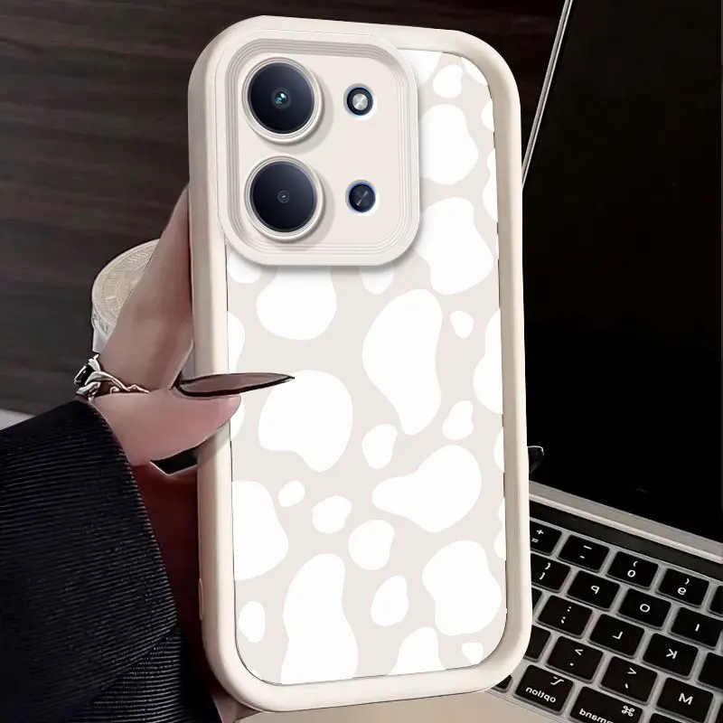 Leopard Print Shockproof Silicone Phone Case with Matte Finish