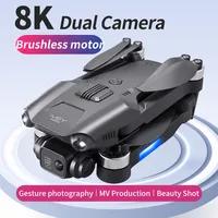 New 4DRC Drone 8K Profesional Quadcopter WiFi FPV Drones with 4K HD Dual Camera Brushless Foldable RC Helicopter Dron Toys