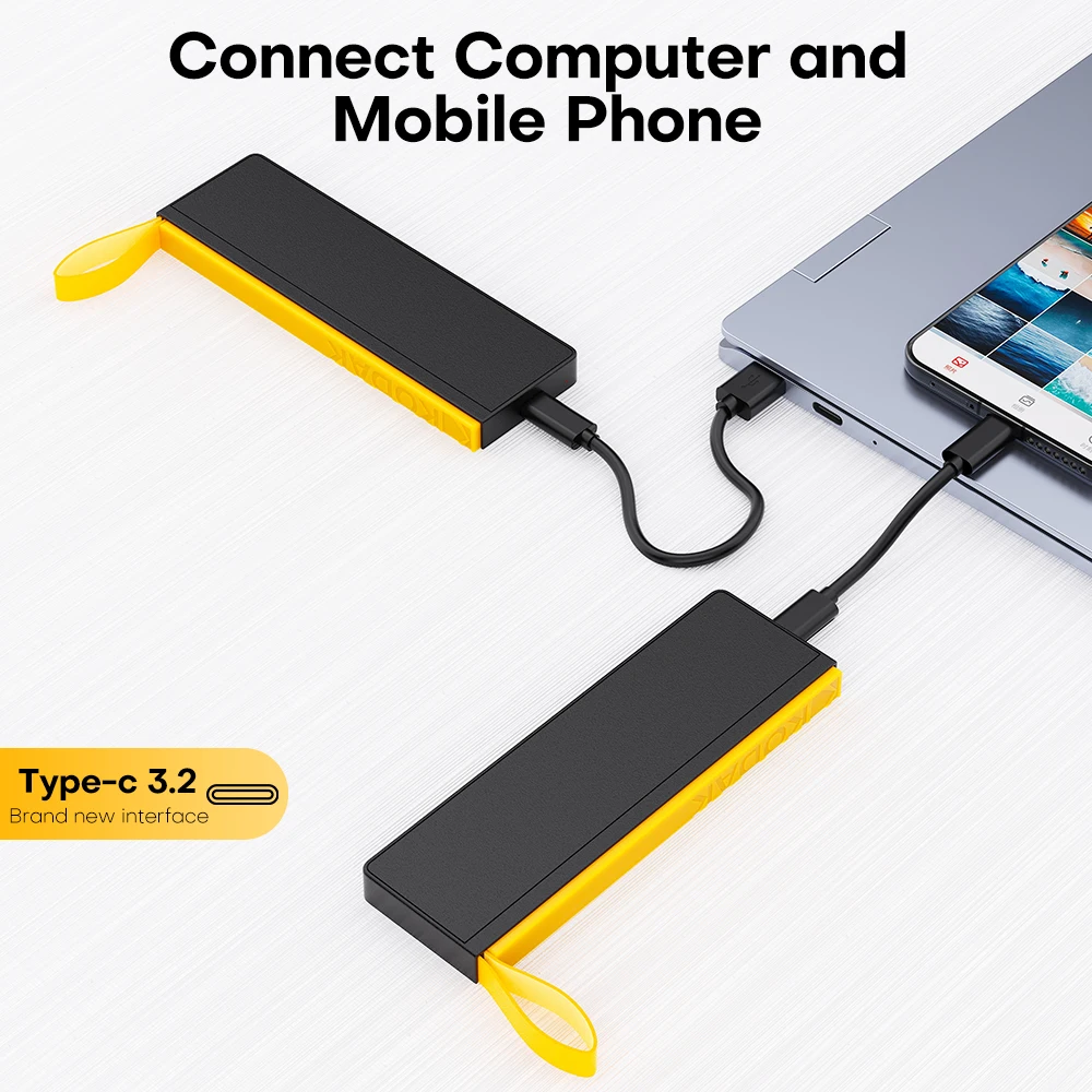 코닥 X106 휴대용 외장 SSD 2T 500MB/S 고속 PSSD 1T 256G USB3.1 타입 C 외장 솔리드 스테이트 드라이브 노트북 맥북용