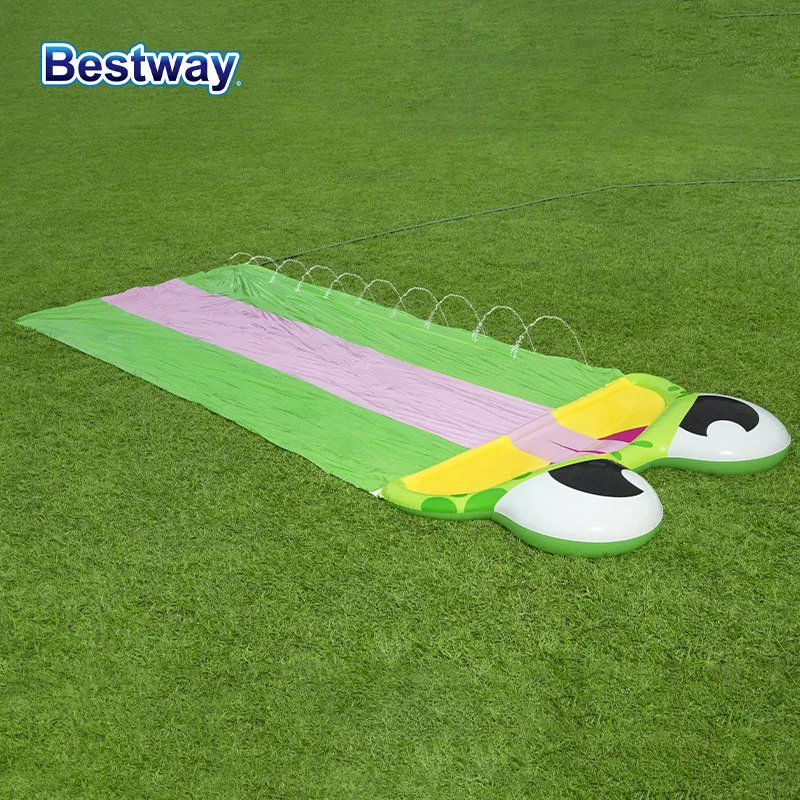 Bestway 52389 1PC Friendly Frog Slide, Frog Slide and Waterslide, Water Slide and Skateboards