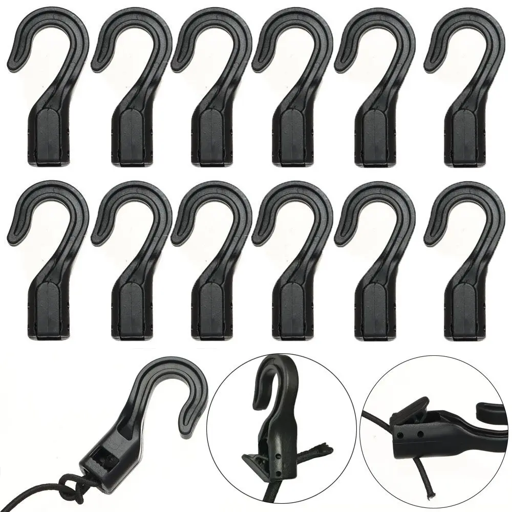 

5/10 Pcs 43*22mm Open End Cord Outdoor Tool Straps Hooks Elastic Ropes Buckles Camping Tent Hook Snap Buckles