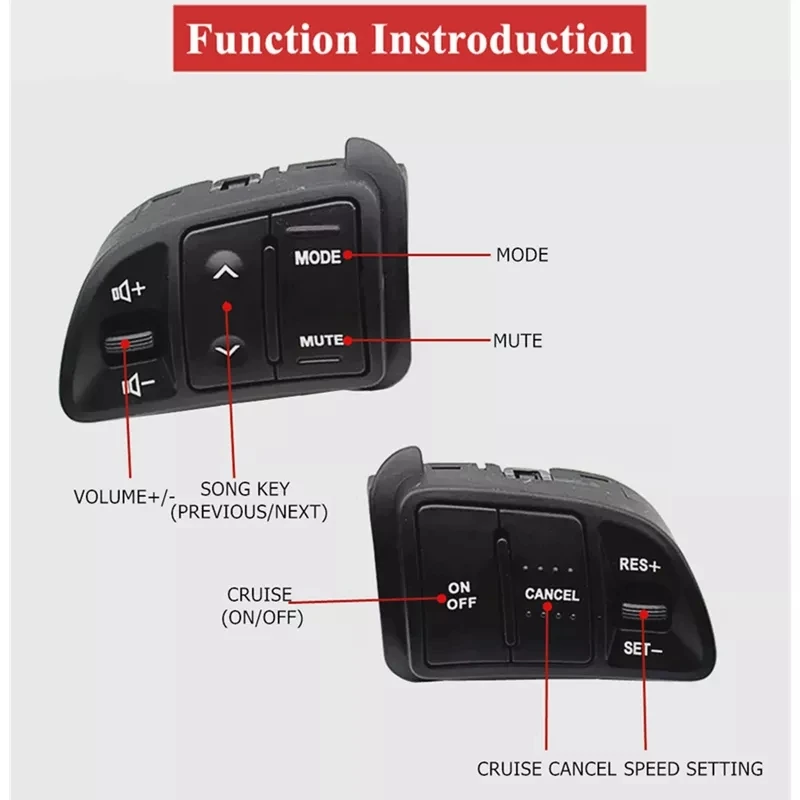 Steering Wheel Button for Kia Sportage Audio Cruise Control Switch Volume BT Pone Button Switch Car Accessorires