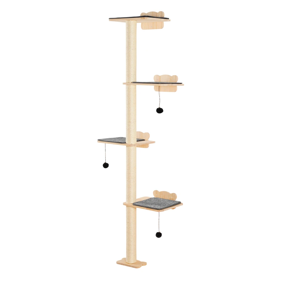 Wall Mounted Cat Tree with Jumping Platforms