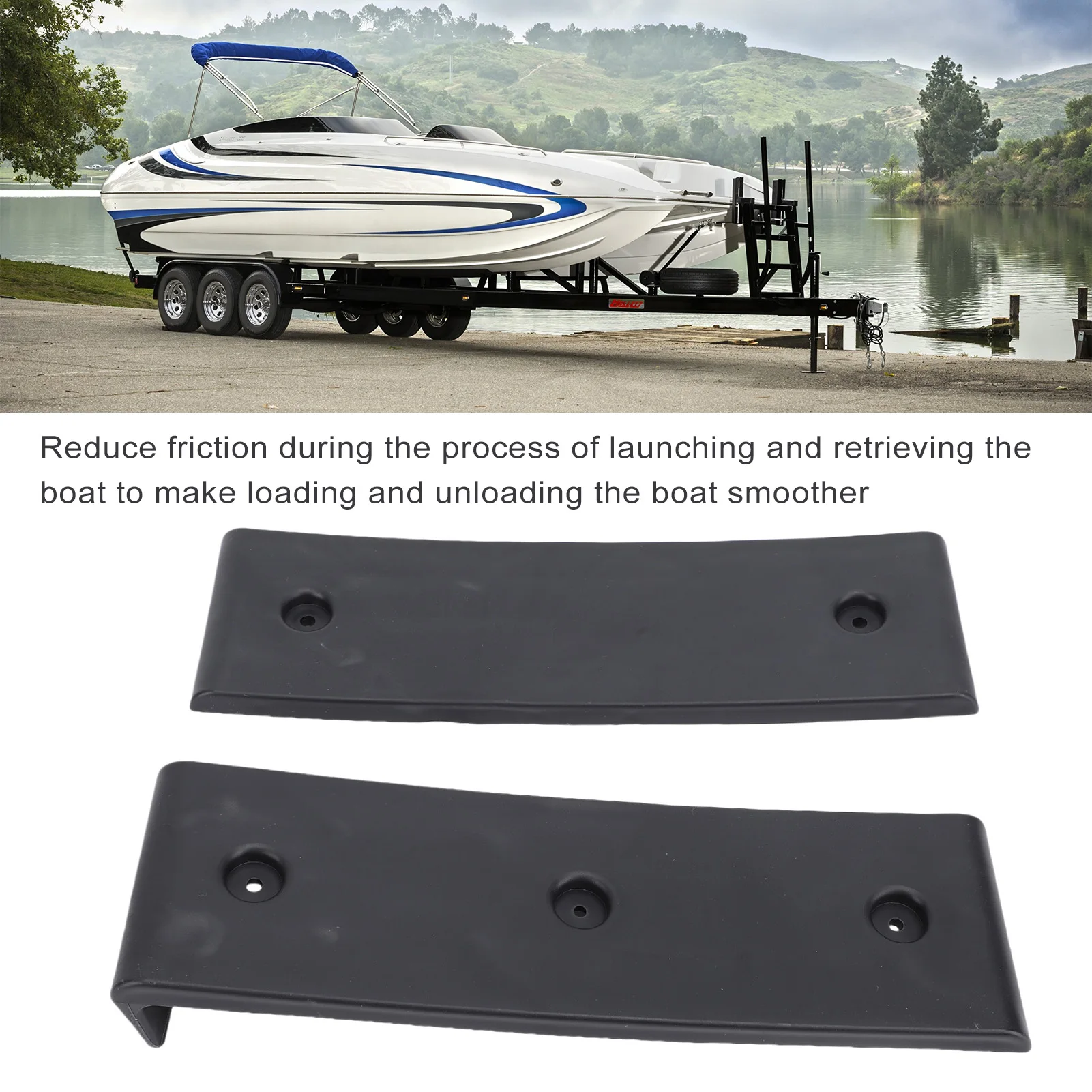 Boat Trailer Bunk Slide Pad Reduce Friction Easier Launching Loading Heavy Duty Boat Trailer Bunk Slicks for Any Bunk Trailers