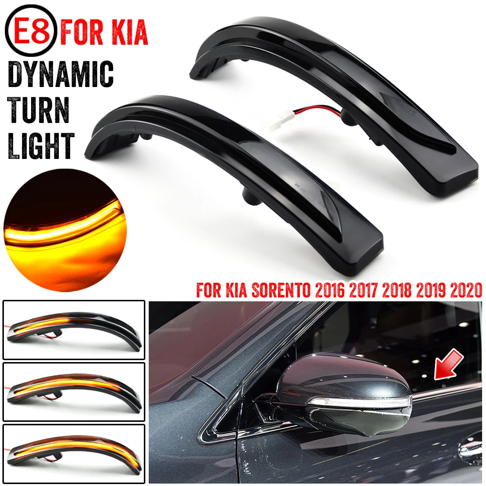 ForKiaSorentoDynamicTurnSignalLEDSideRearviewMirrorIndicator