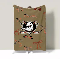 A-Anaheims Ducks Throws Blankets for Sofa Luxury Bedding Knitted Plaid Warm Blanket for Winter Fleece Throw Blanket Fluffy Knee 1