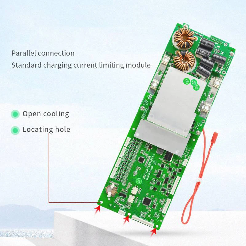 JBD 스마트 BMS 인버터 에너지 저장 장치, ESS 리튬 이온 Lifepo4 100A 150A 200A 10S 16S 60V BMS CAN RS485, NTC 병렬 연결