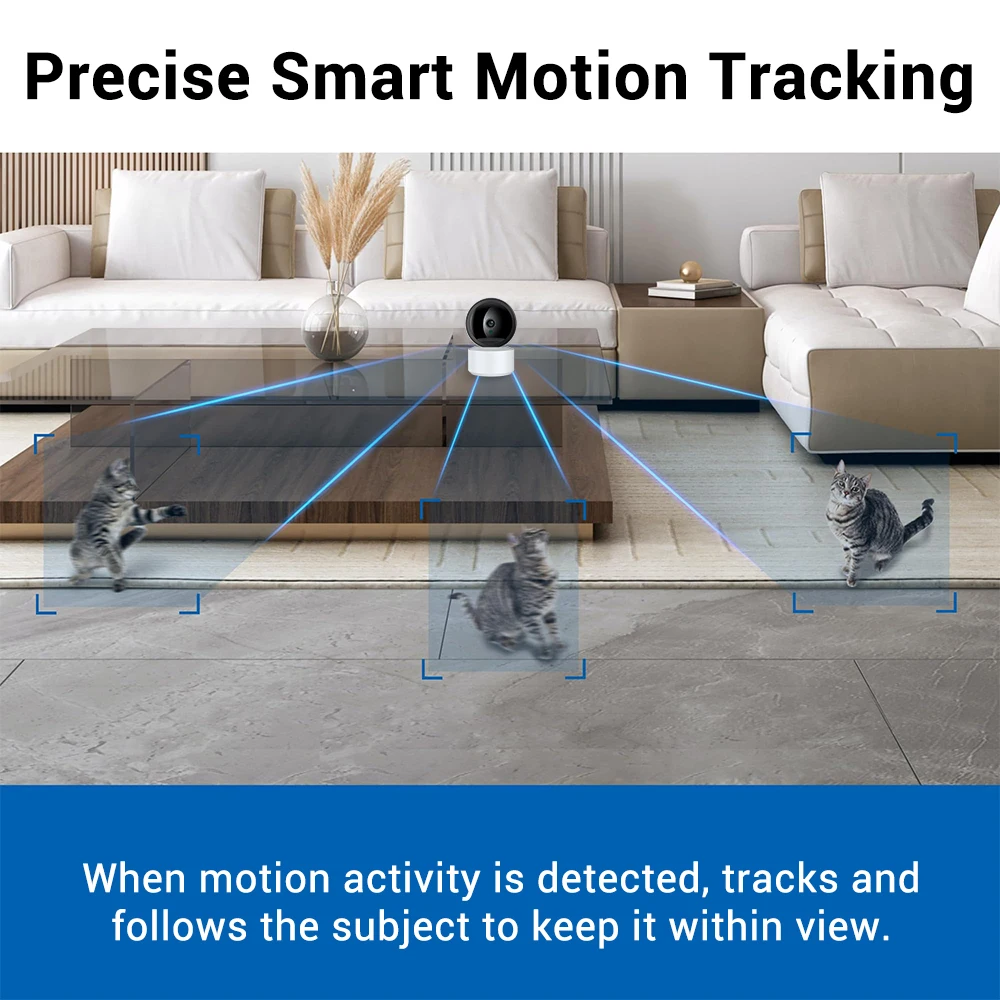 Smart Life 8MP IP WiFi Camera Surveillance Security Baby Monitor Automatic Human Tracking Cam Two Way Audio Indoor Video Camera 2