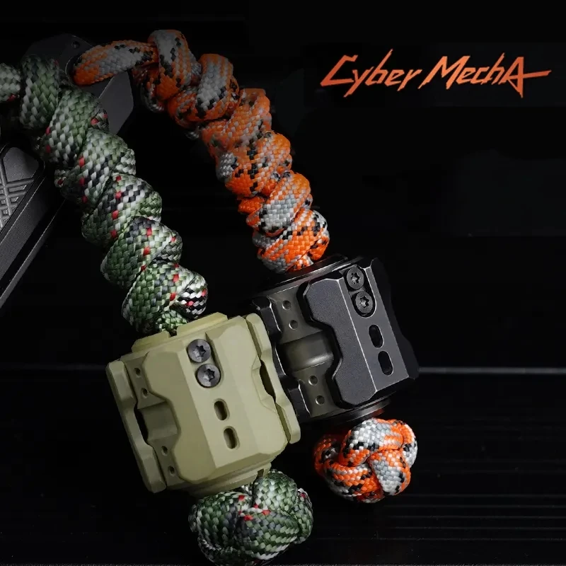 

MUYI Tide Product Sonic Mecha EDC Knife Pendant Fingertip Spinner Titanium Alloy DIY Umbrella Rope Bead Men's Gyro Jewelry