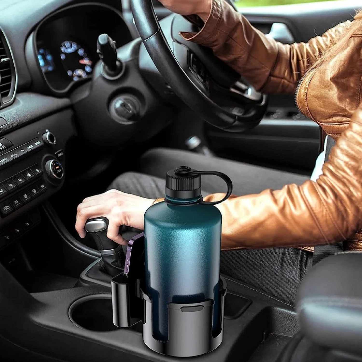 Multipurpose Car Interior Cup Holder & Organizer with Phone Mount