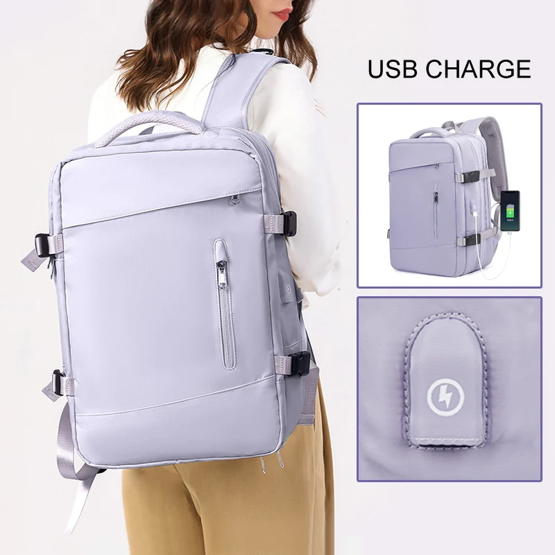 Extendible Travel Backpack Unisex Laptop Bag Women Large Luggage Bags Men's Students Business Trip USB Charge Mochila XA299C