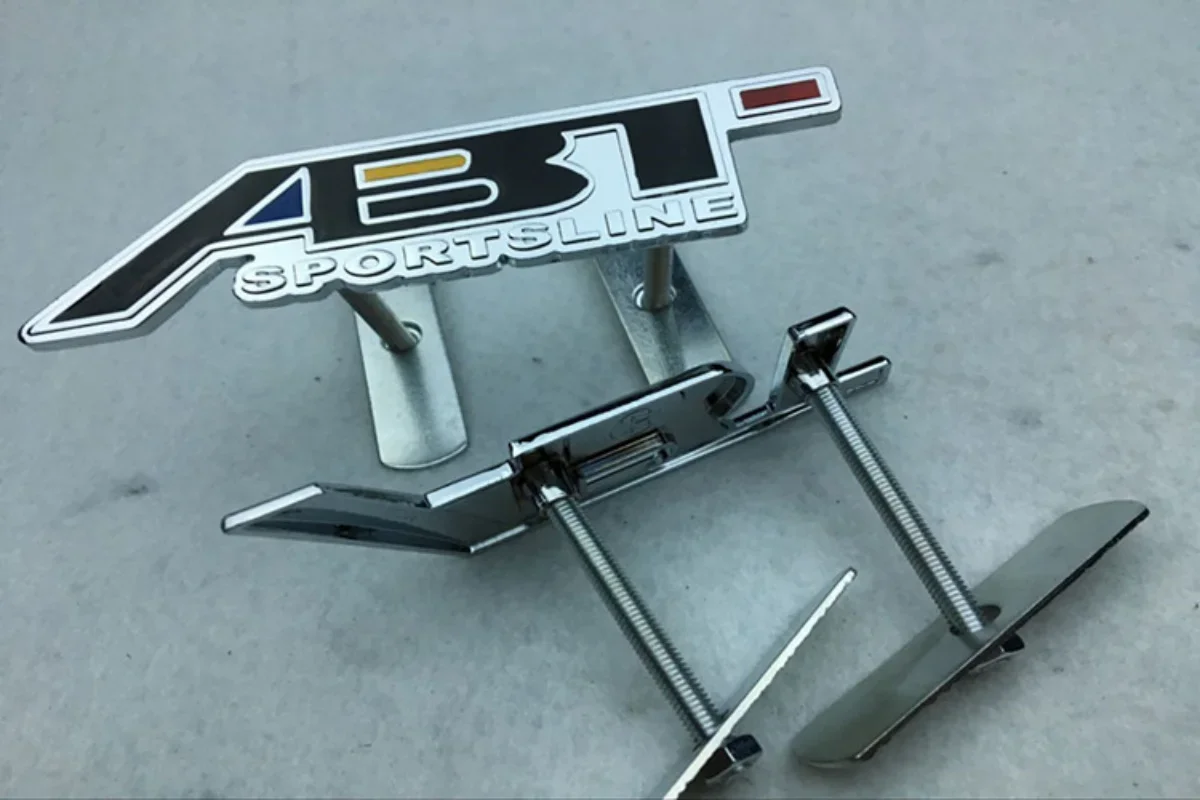 폭스바겐 아우디 A6 A8 S6 S8 골프 파사트 티구안 투아렉용 3D 메탈 ABT 로고 전면 그릴 엠블럼 배지 자동차 스티커 데칼