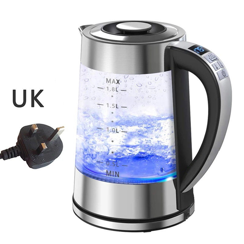 Smart Thermostat Glass Electric Kettle 1.8L - غلاي...