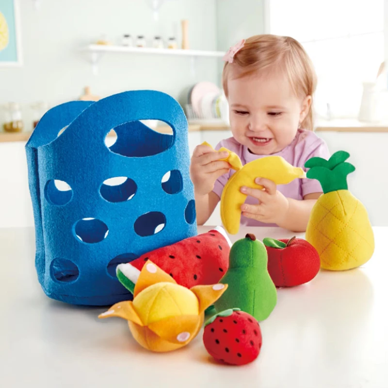 8pcs Felt Food vegetable basket Set Soft Felt cloth Fruits Pretend Play Toy Fruit Children Kitchen Role Playing Toys Gifts educational toys kitchen toys pretend kitchen toys pretend food toys