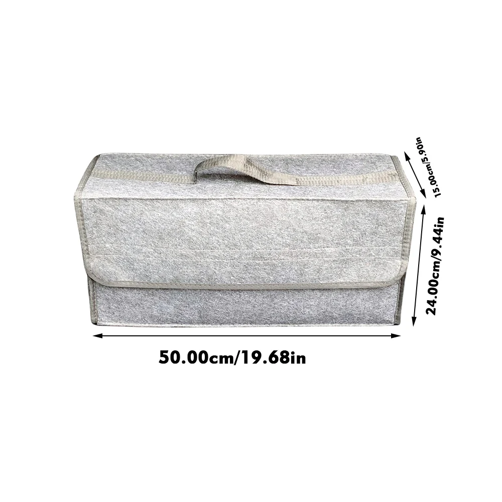 Car Boot Storage Organizer Felt Anti Slip Compartment Tool Car Trunk Organizer Soft Felt Box Accessories