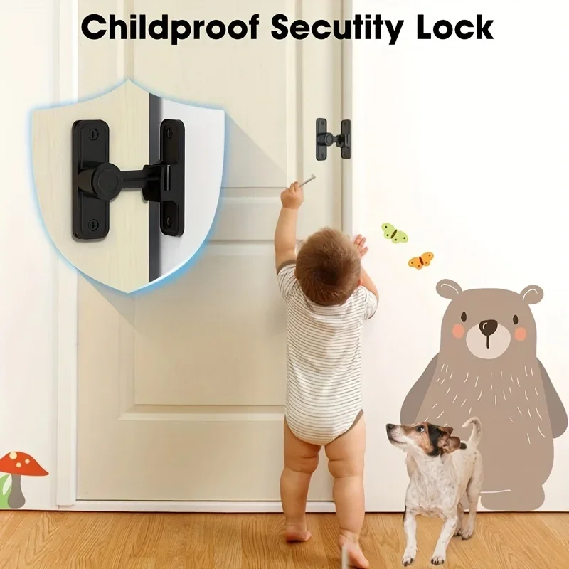 Zinc Alloy Sliding Window Door Lock Handle Metal Door Latch Guard Latch Bolt With Screw Home Safety Chain Home Hardware 1PC door latch