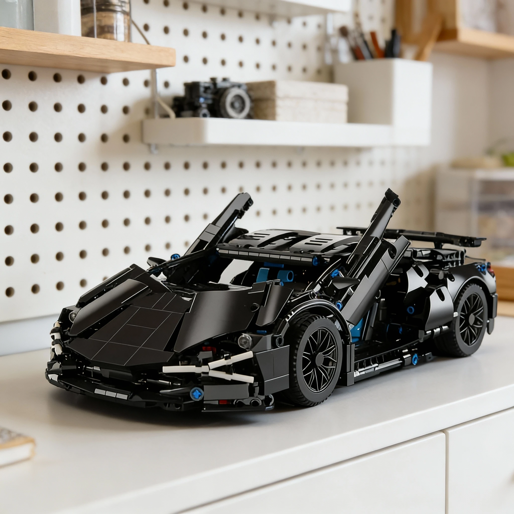 Advanced Racing Sports Car Building Block Set - 1280+ Piece DIY Supercar Puzzle