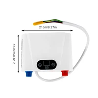 Le chauffe-eau sans réservoir à montage mural de cuisine touche l'affichage LED du panneau de commande 5,5KW 30-55 ℃   Chauffe-eau électrique à chauffage rapide 1