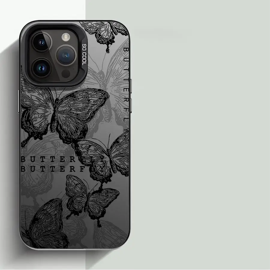 Butterfly Line Design Phone Case - Elegant Protective Cover