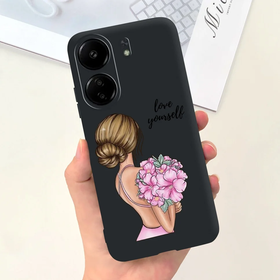 For Xiaomi POCO C65 Case Cute Cartoon Cat Painted TPU Silicone Back Cover For Xioami POCO C65 POCOC65 C 65 6.74 Phone Case Funda