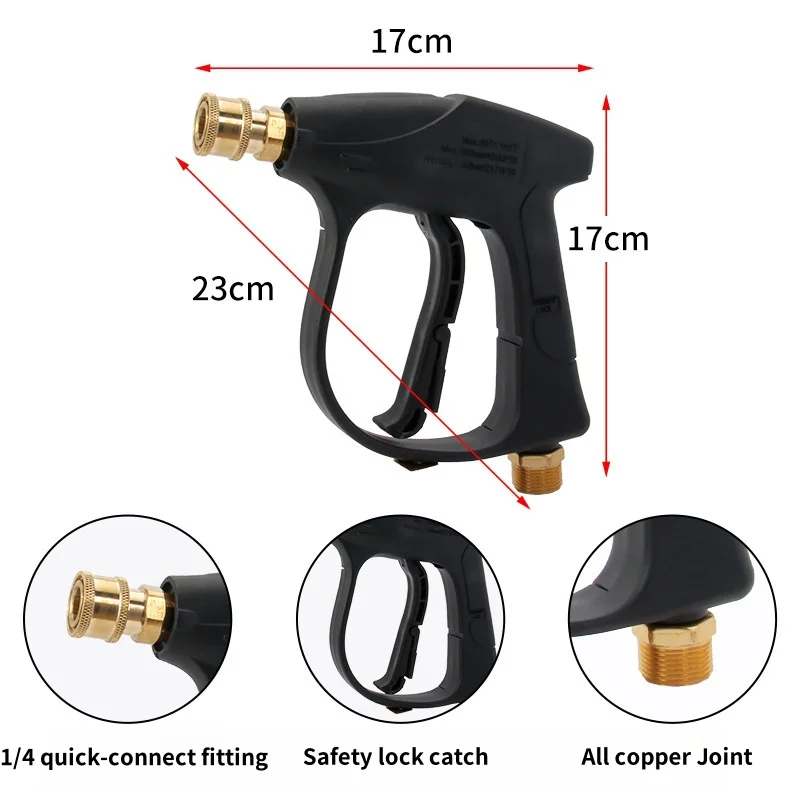 4350psi High Pressure Washer with Copper Foam Cannon - Copper Gun Head 5 Nozzles 1/4 QC 5