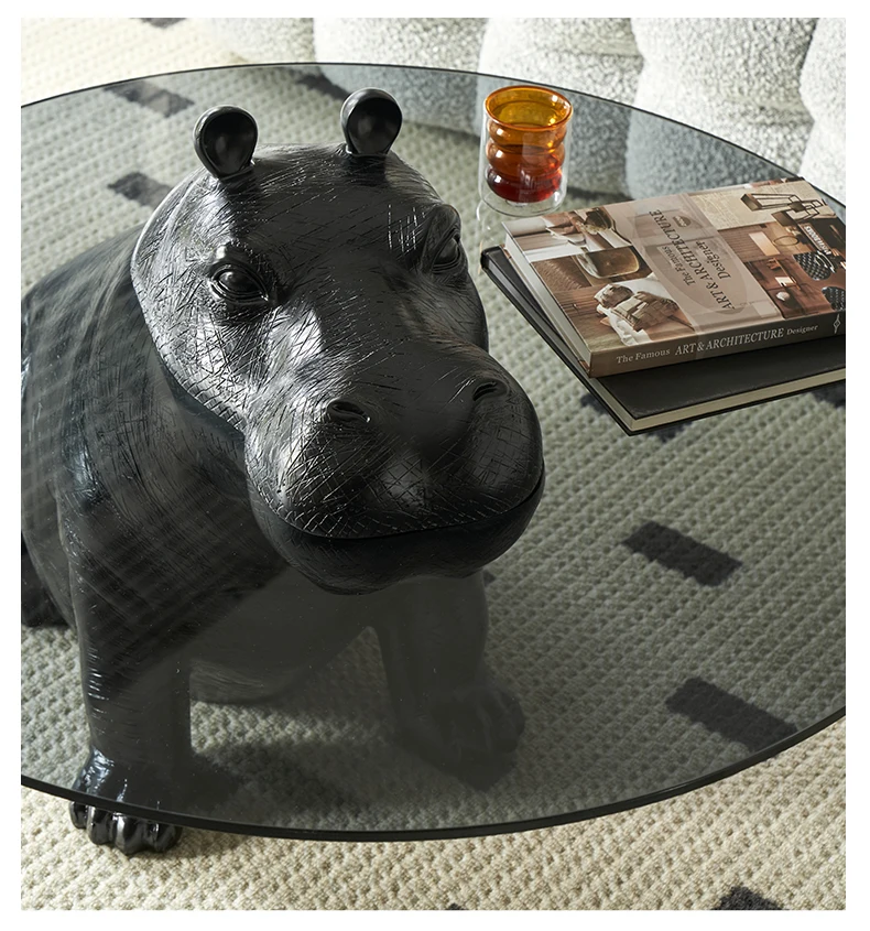 Mesa de Centro Pequeña Cuadrada - Hipopótamo
