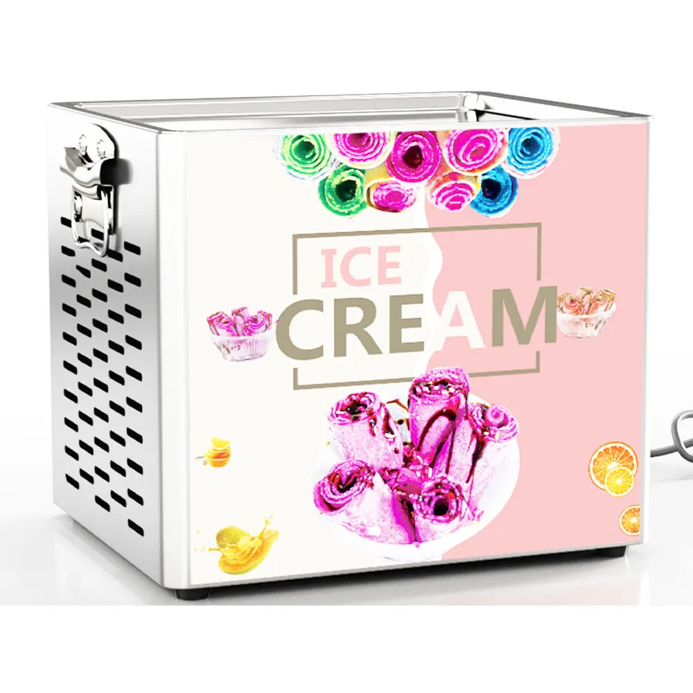 Ice Cream Roll Freezer Oem Customized Cold Pan Thai Rolling Ice Cream Fast Freezing Machine