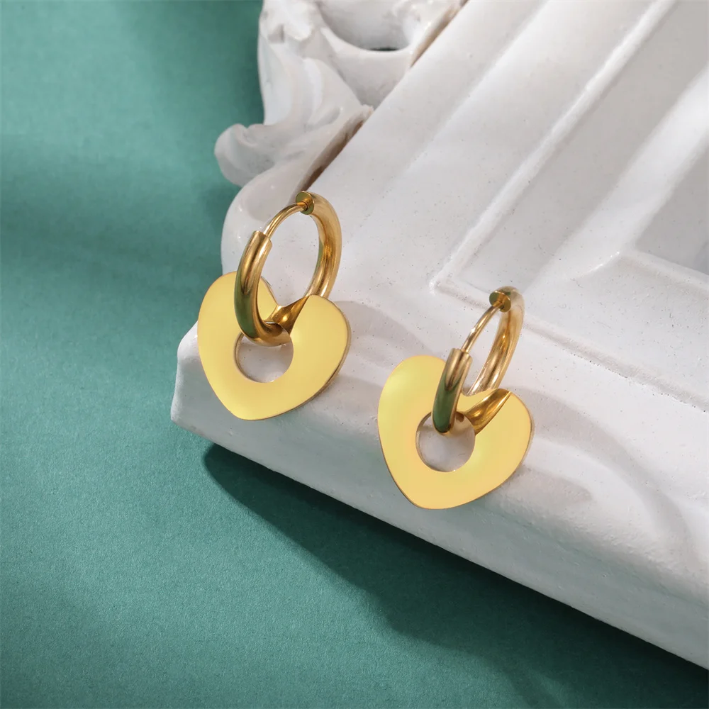 Edelstahl Ohrringe Frau Mond Stern Blume Anhänger Creolen 2023 Neue Leben des Baumes kolczyki Schmuck aretes de mujer – Detail 31