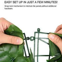 1X3m Artificial Ivy Hedge Green Leaf Fence Panels Faux Privacy Fence Screen for Home Outdoor Garden Balcony Decoration Plants 3