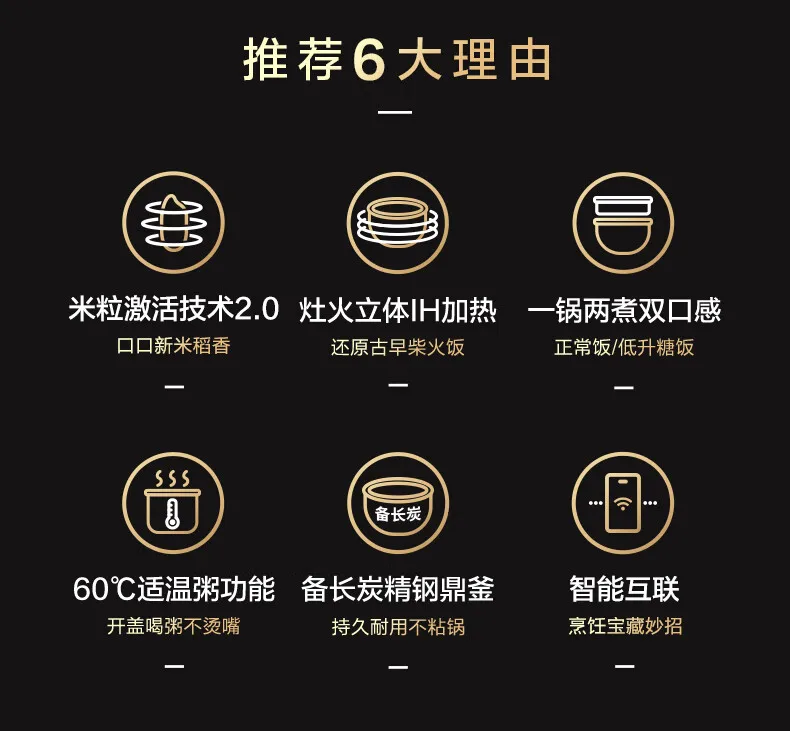 Description Picture 5 of itemMidea Pro Rice Cooker 4L Color Screen WIFI Smart Control Steaming Pot for Home Use HS407 220V