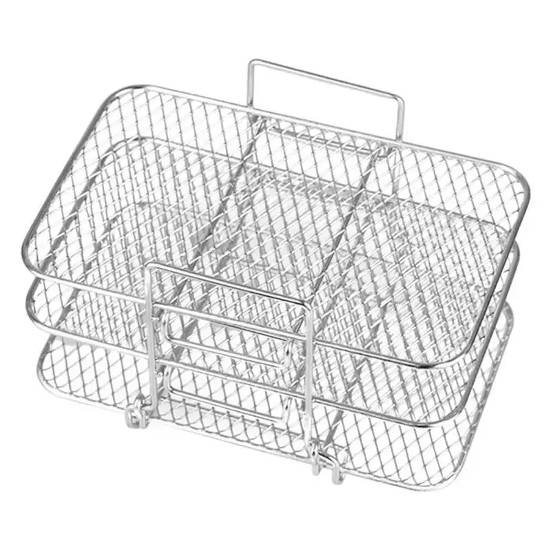 

Air Fryer Rack 3 Tier Dehydrator Rack Toast Rack Multi-layer Fine Mesh Safe Stainless Steel Air Fryer Accessories Rack Cooling