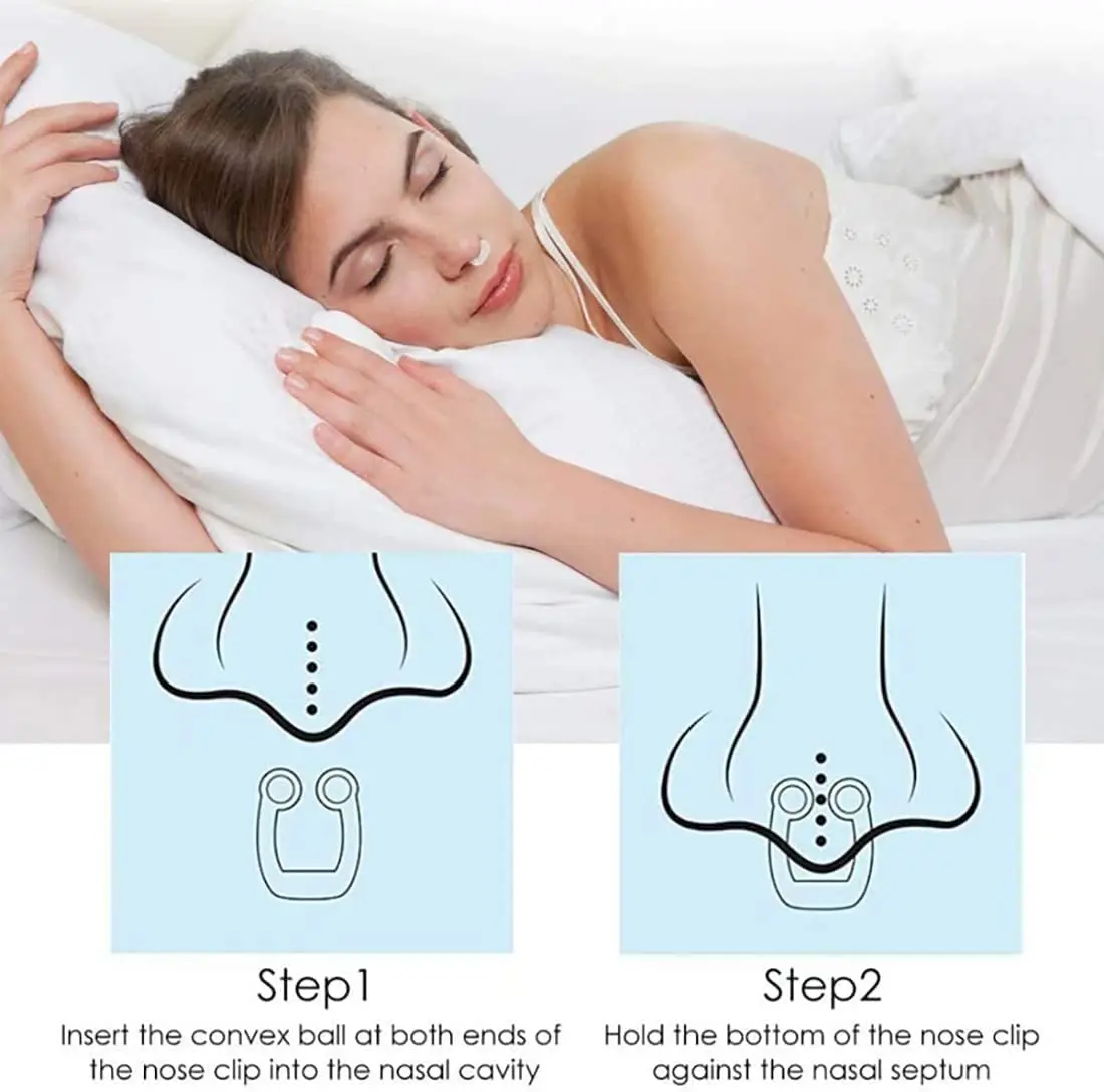 Anti Snore Stop Snoring Nose Clip Silicone Magnetic Sleep Tray Sleeping Aid Apnea Guard Night Device with Case Snoring Solution 4
