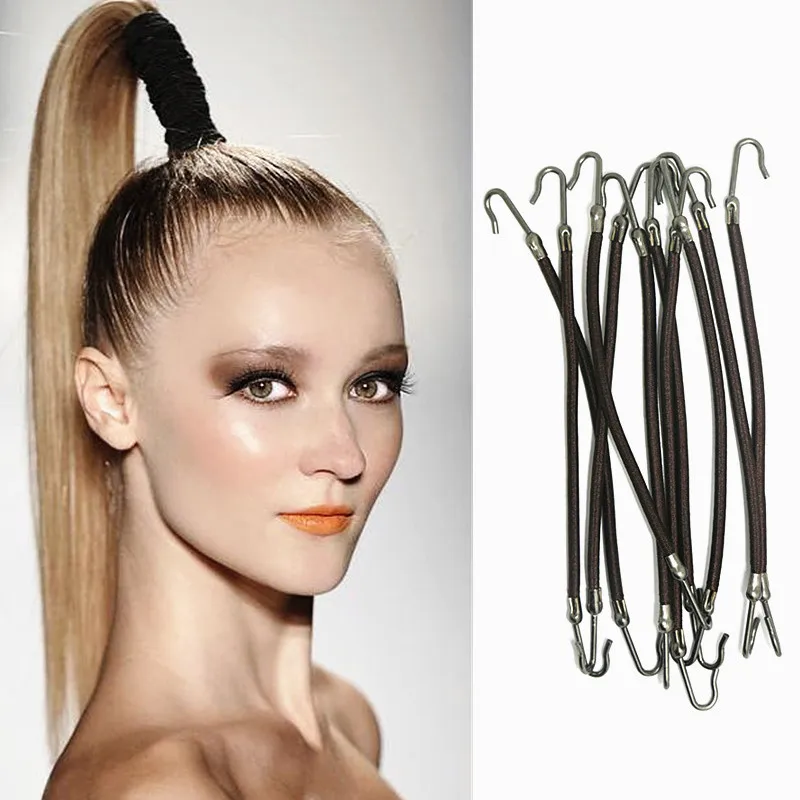 5pcsPonytailRubberElasticHookHairBandsForWomenGumHooksHair