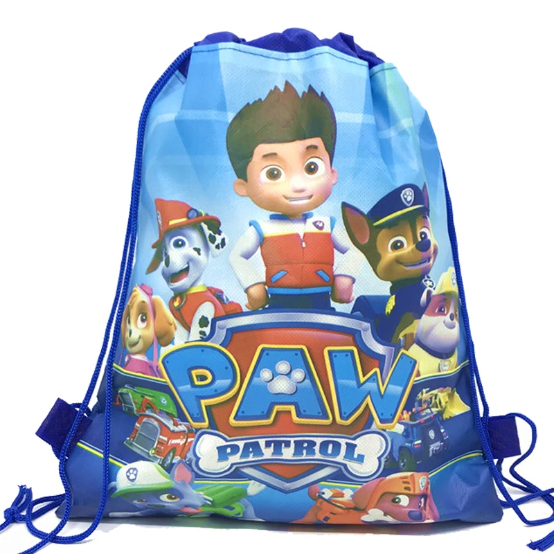 Paw Patrol Geschenktüte Vlies-Geburtstagsparty-Geschenktasche Kordelzug-Rucksack Festival Weihnachten Paw Patrol Party-Zubehör – Detail 5