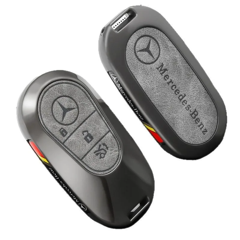 Neue Leder-Autoschlüsselhülle, Schutzhülle für Mercedes Benz 2022 C S Klasse W206 W223 S350 C300 S400 S450 S500