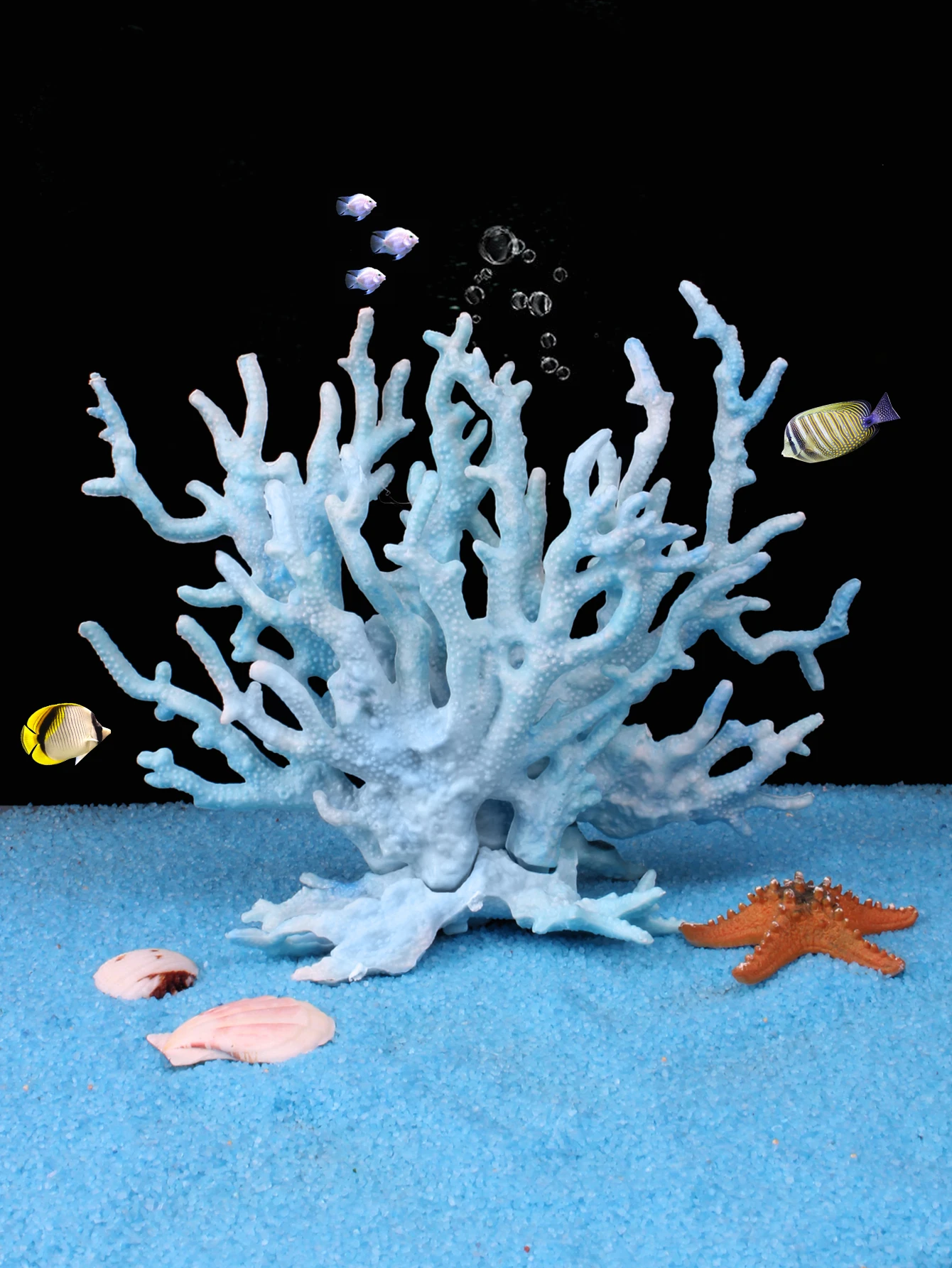 

1 piece of resin simulation coral blue aquarium water plant plant rockery coral tree fish and shrimp avoidance toy