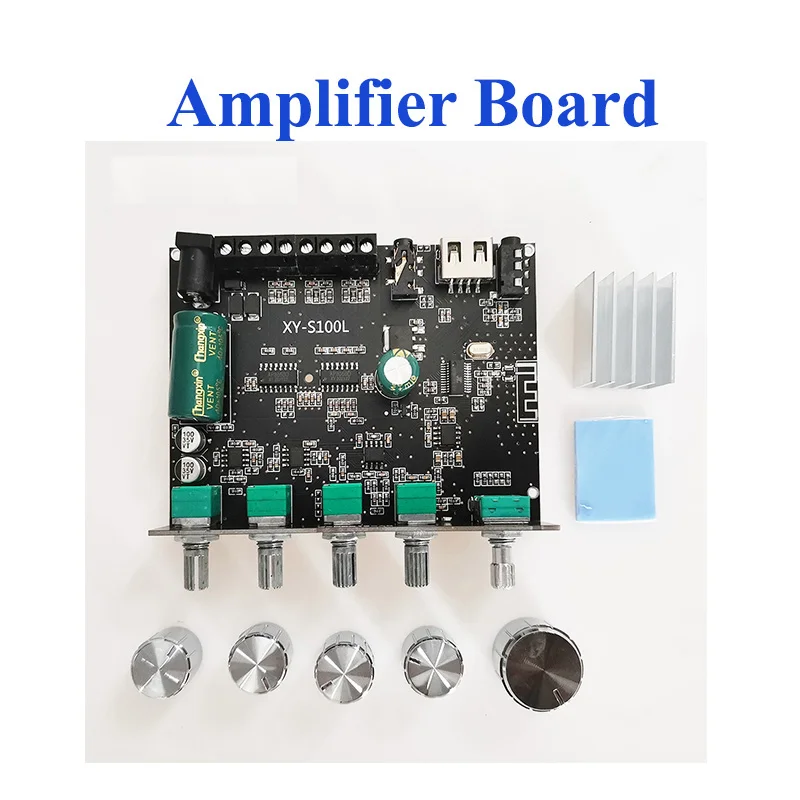 best amplifier for car 2*50W+100W Power Subwoofer Bluetooth Amplifier Board Sound Class D Home Theater Audio Stereo Equalizer AUX Amp voice amplifier Audio Amplifier Boards