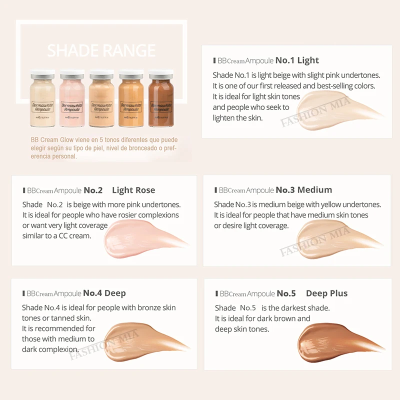 Korea 8ml BB Cream Glow Starter Ampoule Kit Woman&Man Facial Foundation Cream Skincare Beauty 3