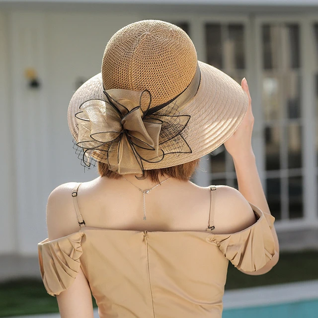 Beach Hat Vintage Wide Brim Straw Summer Sun Hats  Female Summer Large  Brim Hat - Sun Hats - Aliexpress